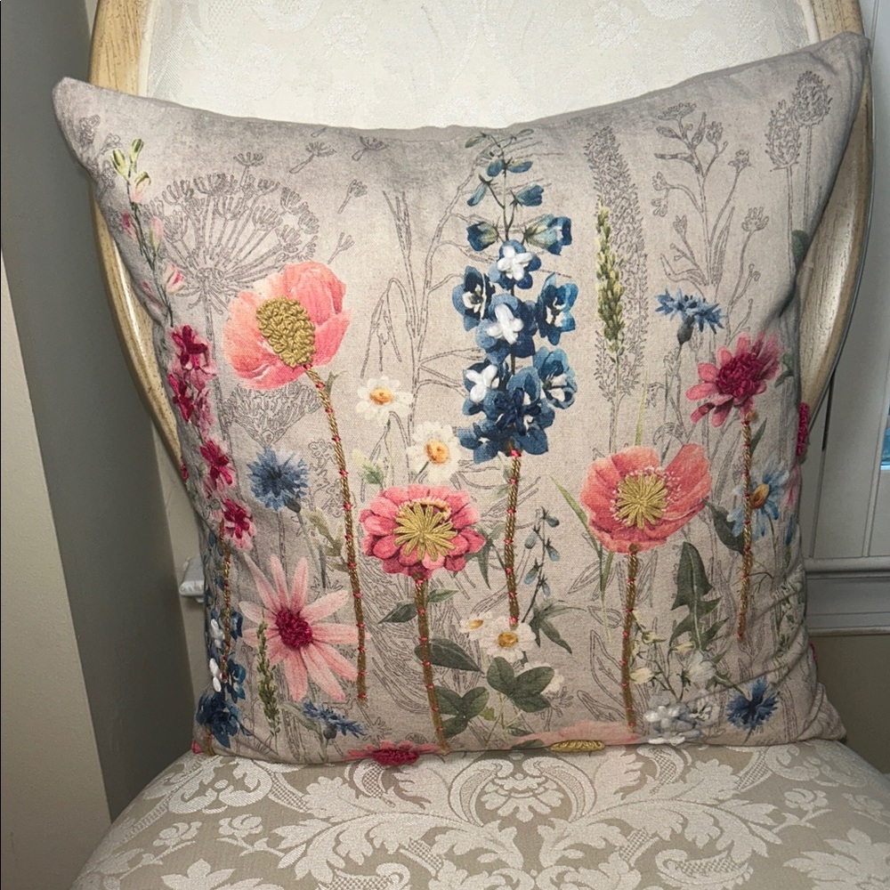 Expobazaar Handcrafted Printed & Embroidered Pillow